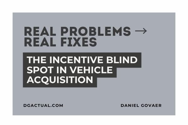 Real Problems → Real Fixes: The Incentive Blind Spot in Vehicle Acquisition